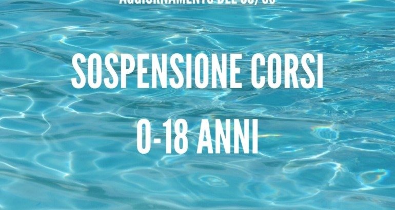 Sospensione corsi 0-18 anni
