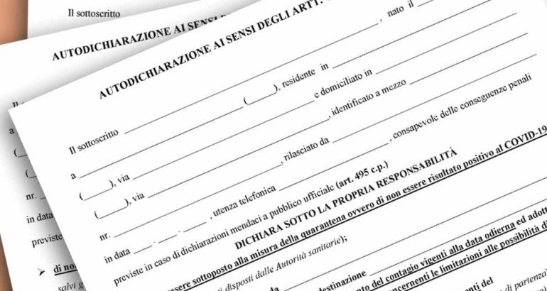 Modulo per Autodichiarazione